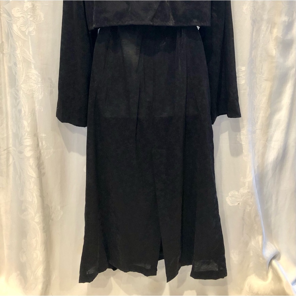 RtA Black Karina Shimmery Star Design Trench Coat M $594 - Picture 9 of 10